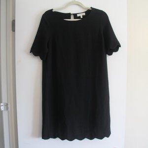 Black Monteau Scallop Dress